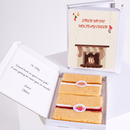 Holiday cheer cake gift box for Lilly