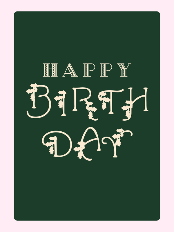 Happy Birthday card design