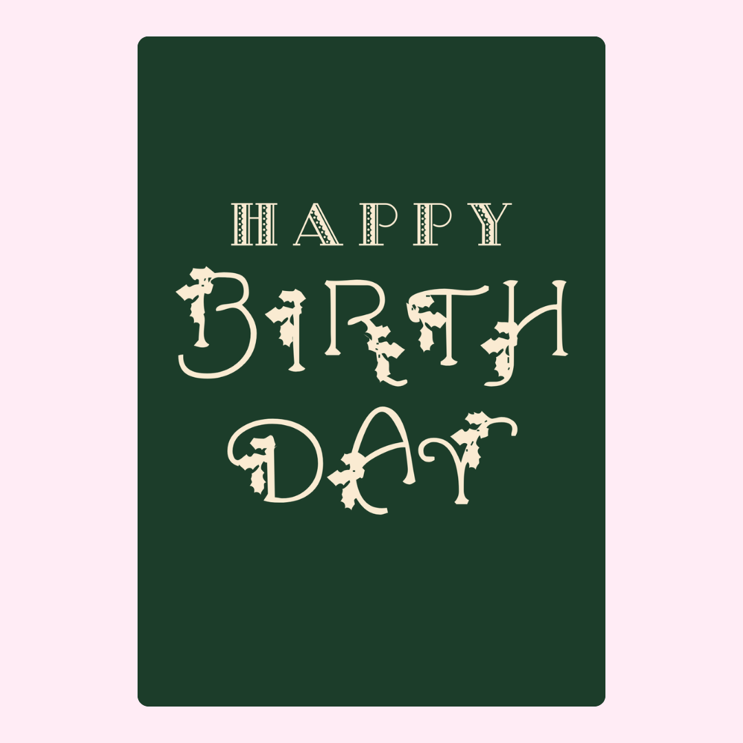 Happy Birthday card design