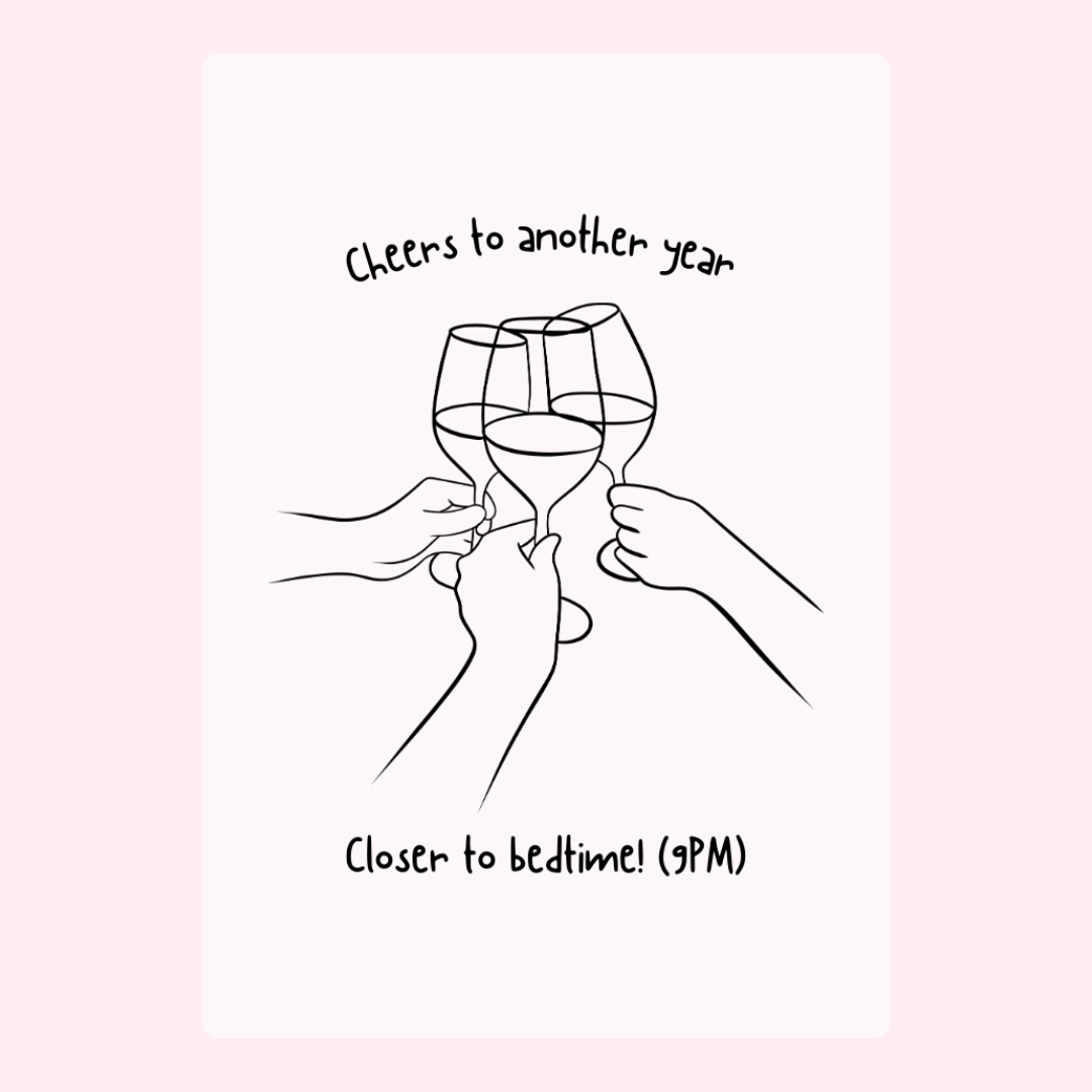 Funny bedtime cheers birthday design
