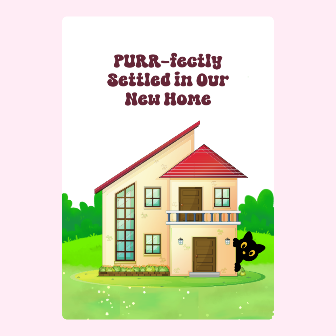Purr-fectly settled with cute cat illustration