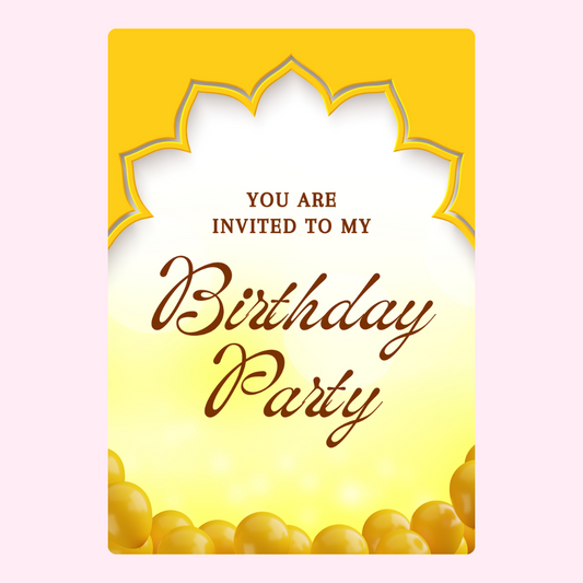 Birthday party invitation design
