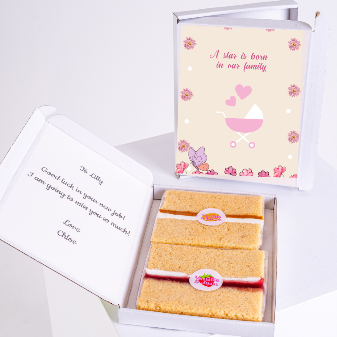 Baby shower cake & card gift box for Lilly
