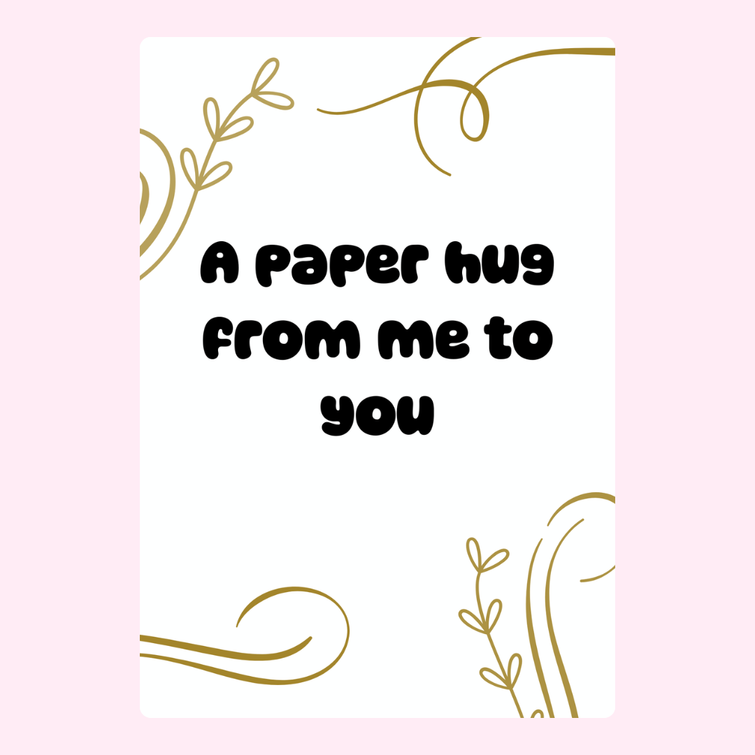 Paper hug card design