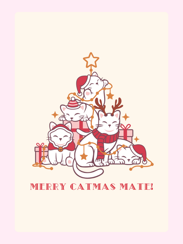Christmas cats design - Merry Catmas Mate!