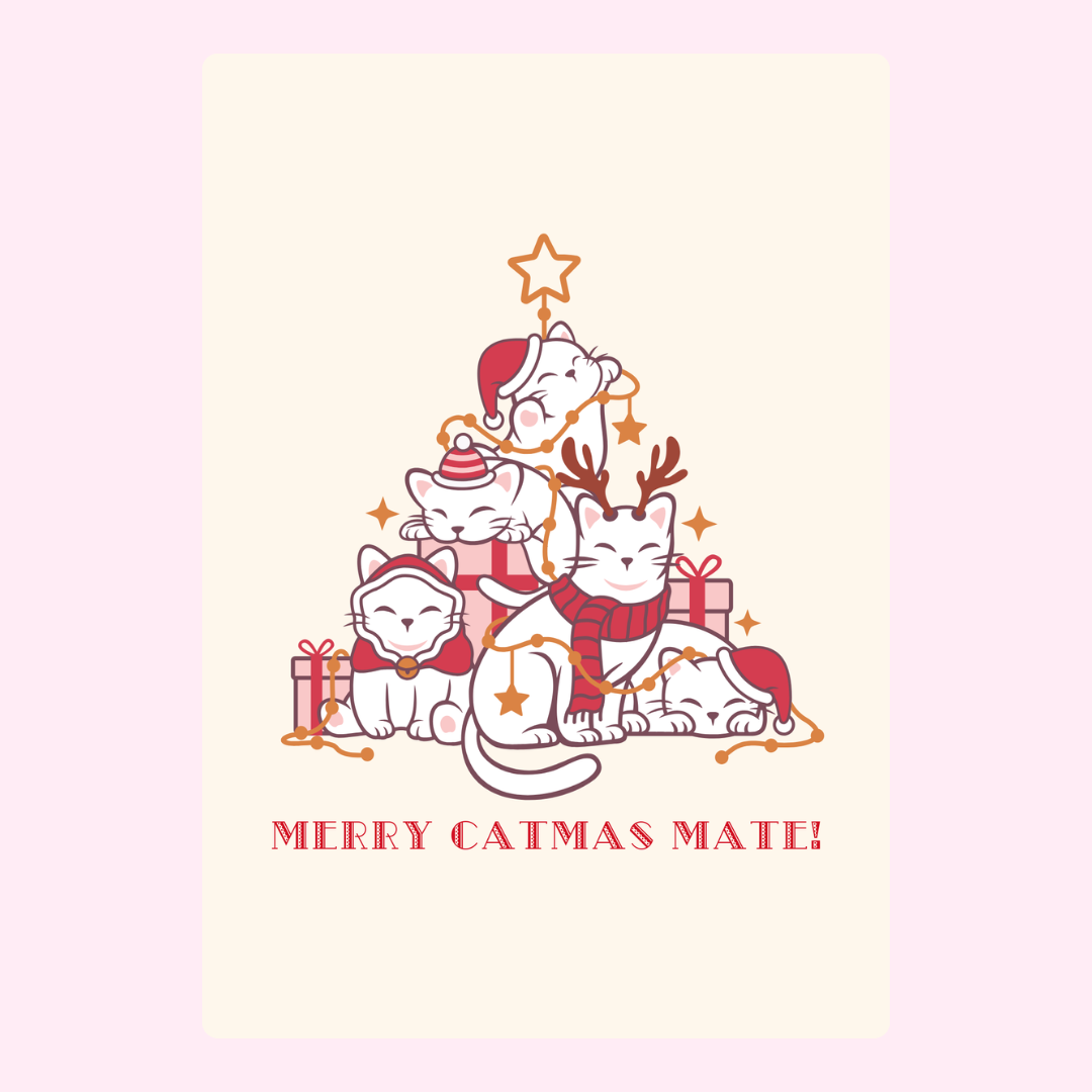Christmas cats design - Merry Catmas Mate!