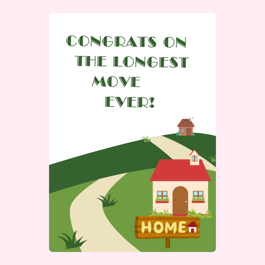 Congratulations on the longest move ever! Home illustration.