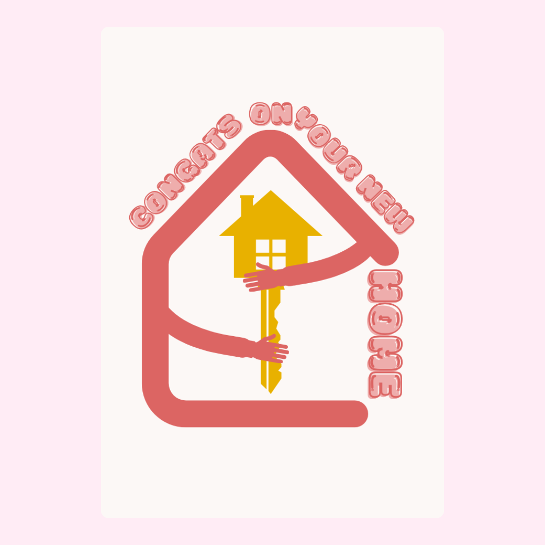 New home congratulations card, design 82