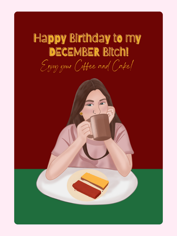 Enjoy Your Coffee And Cake Cake Card, birthday