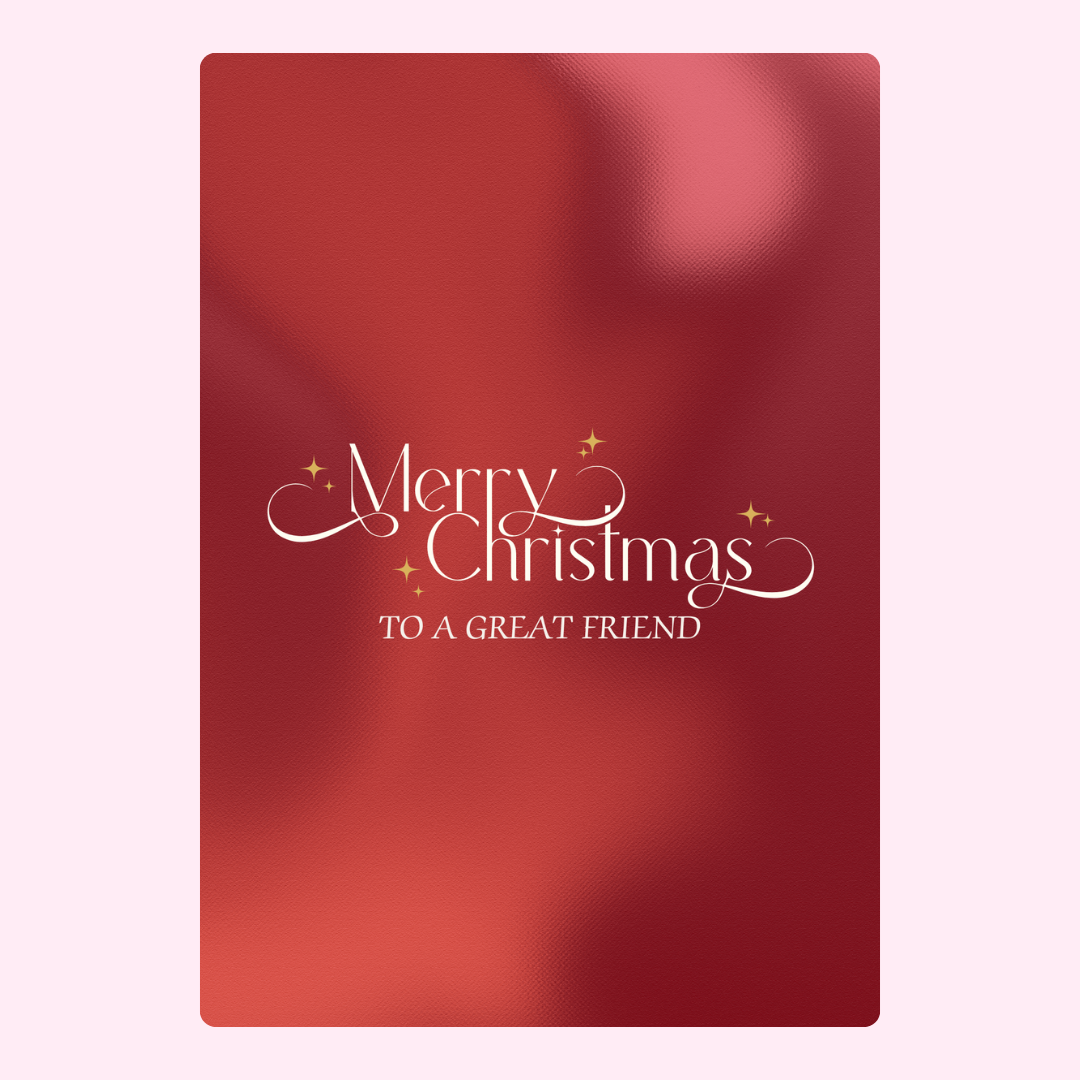 Christmas card design for a great friend