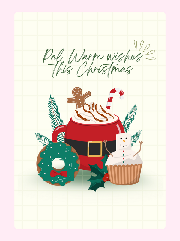 Warm Wishes Festive Treats Cake Card, for a friend