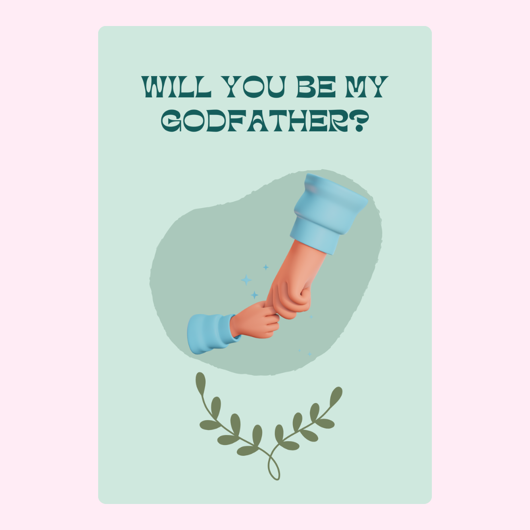 Godfather proposal card Will you be my Godfather?