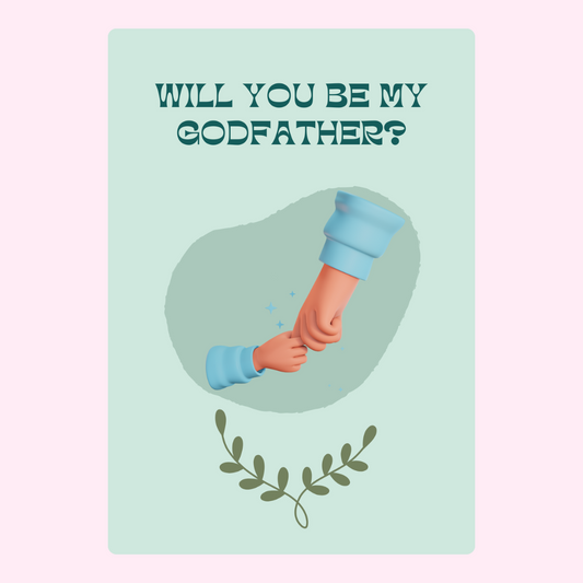 Godfather proposal card Will you be my Godfather?