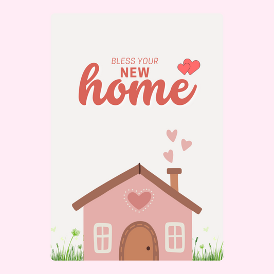 Bless your new home card design.