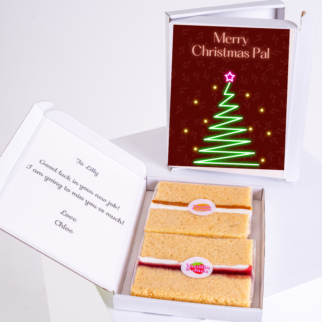 Christmas cake gift box Merry Christmas Pal for Lilly