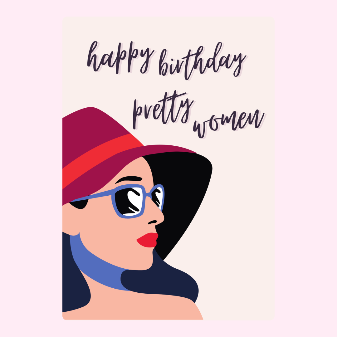 Stylish birthday design for women