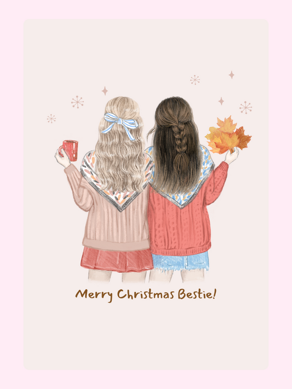 Christmas Best Friends Cake Card