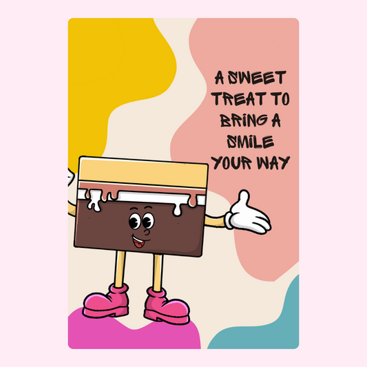 Cartoon dessert with a sweet message