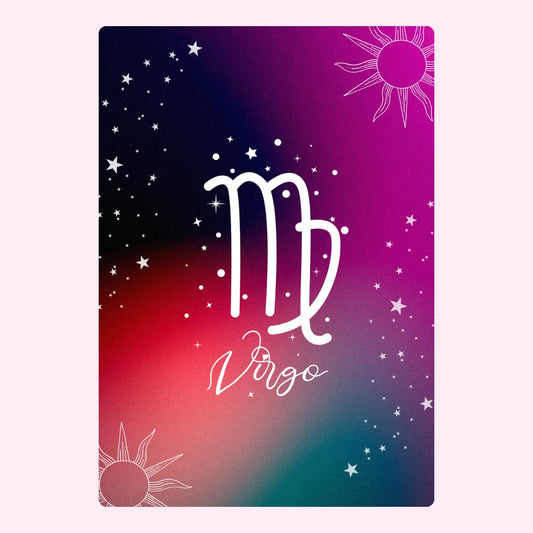 Virgo constellation with stars and gradient background.