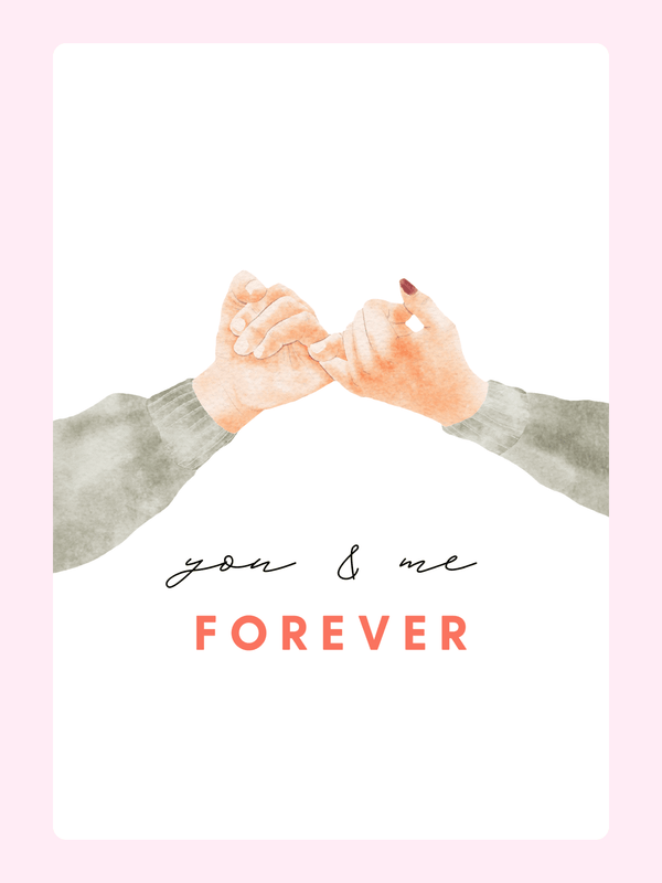 Forever promise hands illustration, July 9, 2024