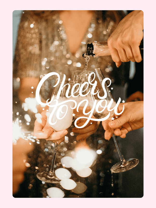 Cheers To You Cake Card