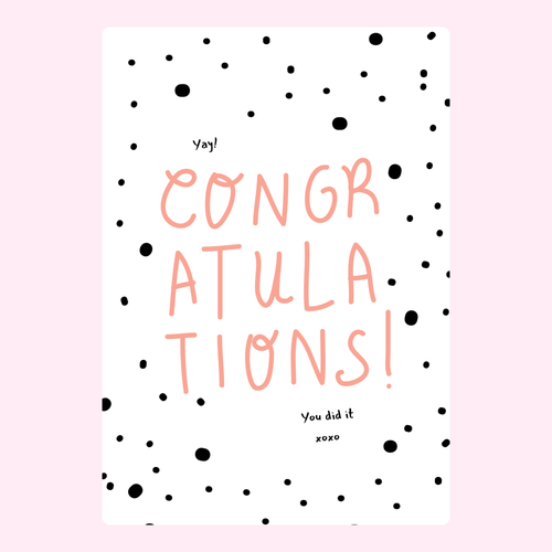 Yay Congratulations You Did It Cake Card