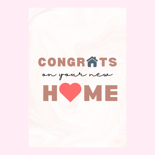 Congrats on your new home!