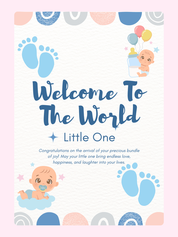 Welcome To The World Cake Card