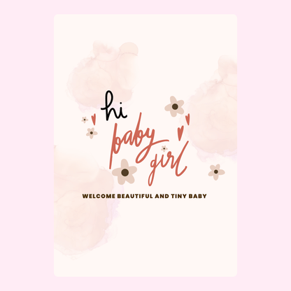 Website - Baby Girl Welcome Card