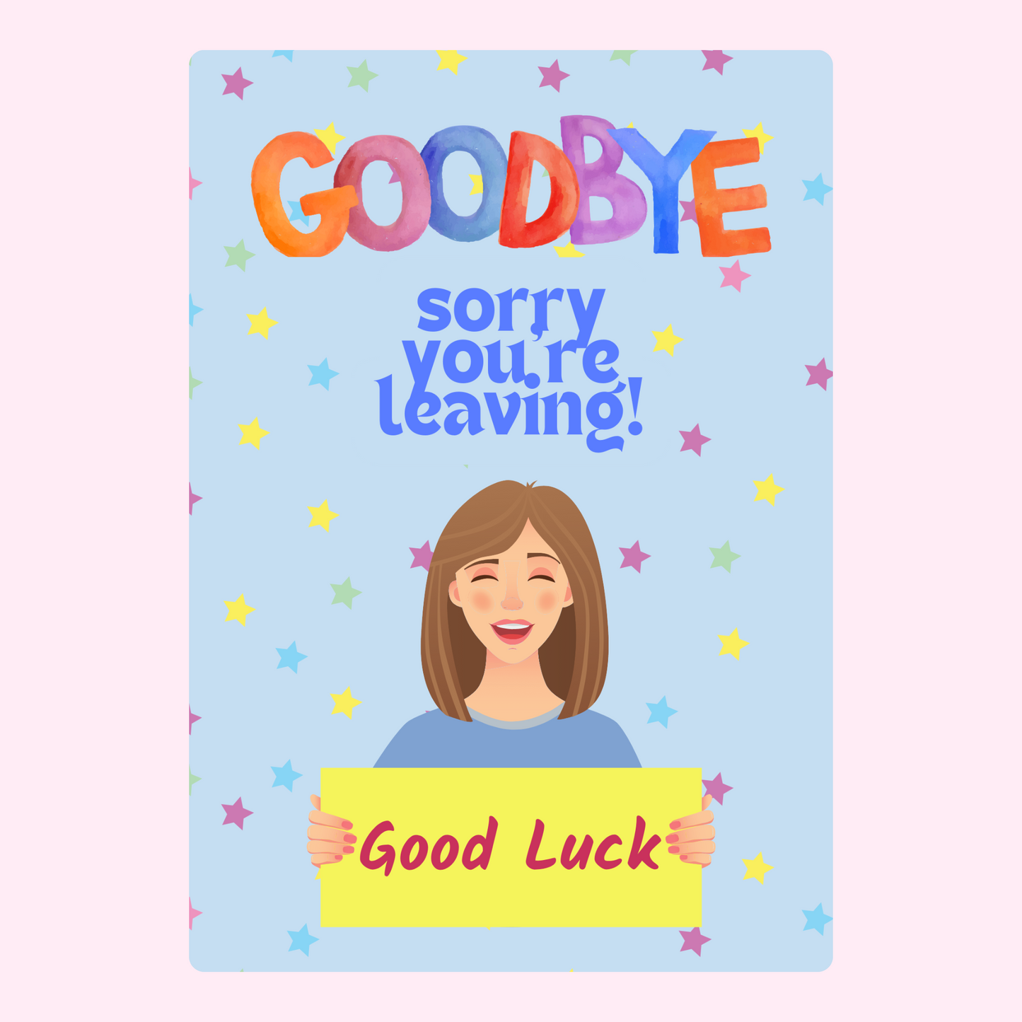Goodbye card with Good Luck message, Website 2024