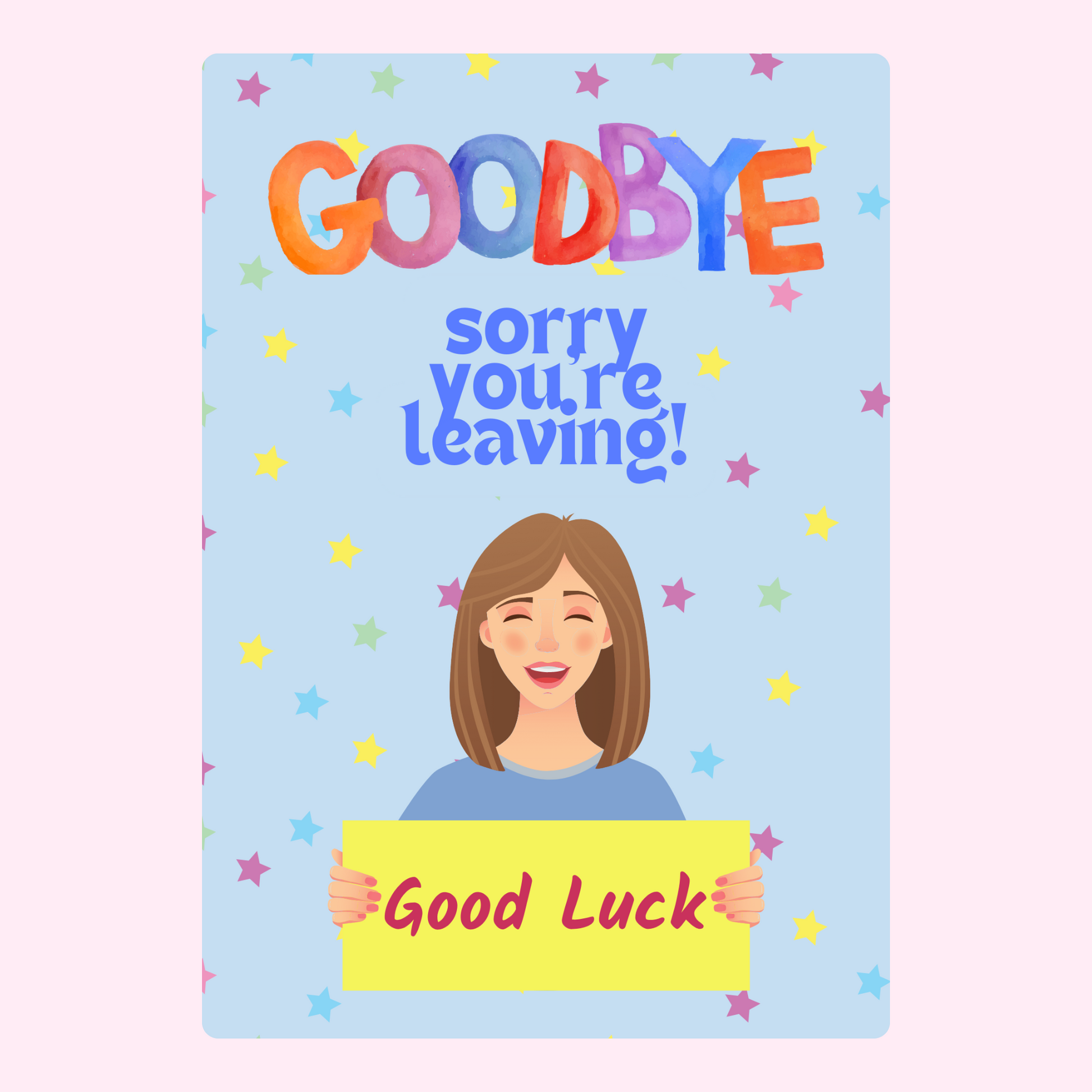 Goodbye card with Good Luck message, Website 2024