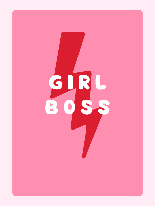 Girl Boss Cake Card