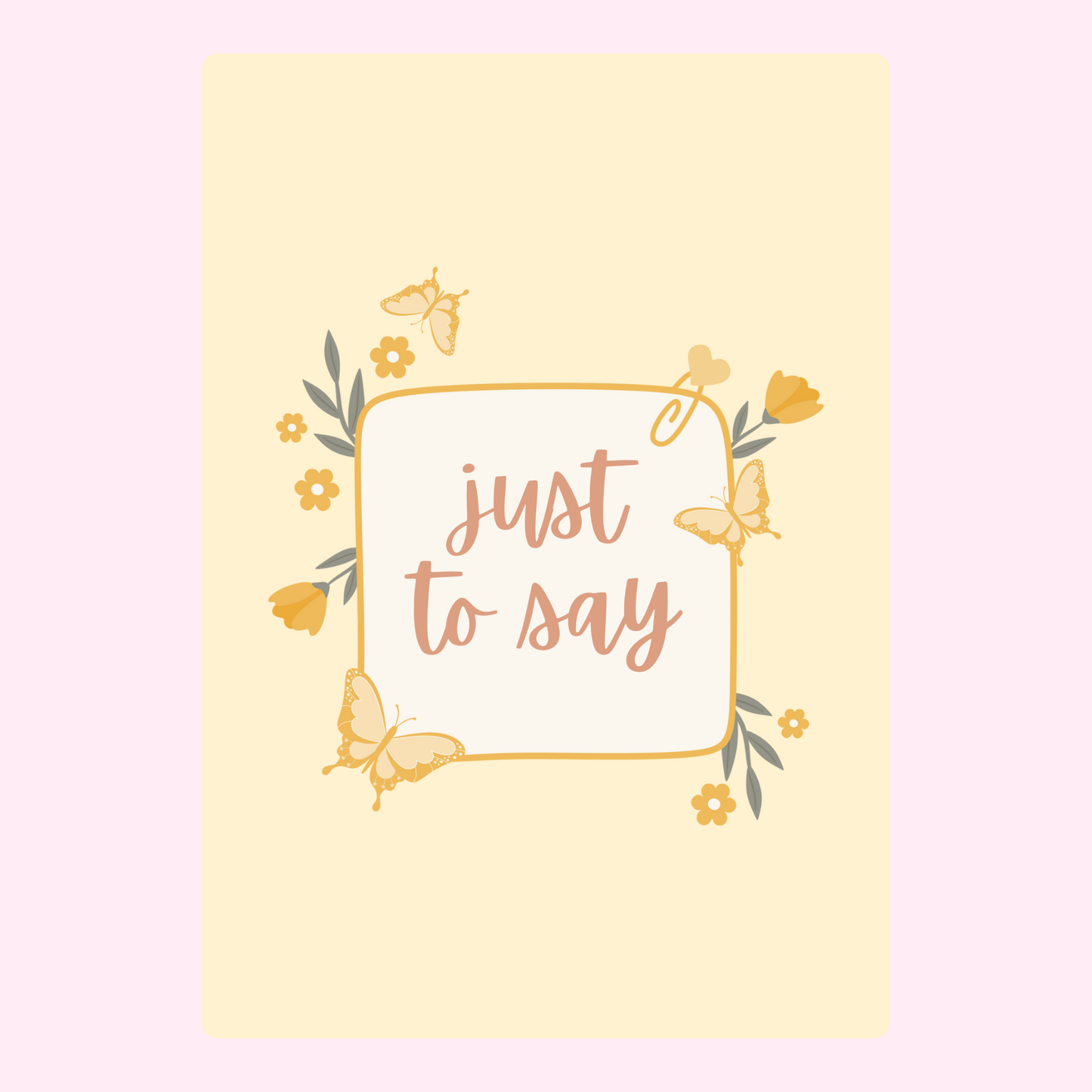 Just to Say floral graphic
