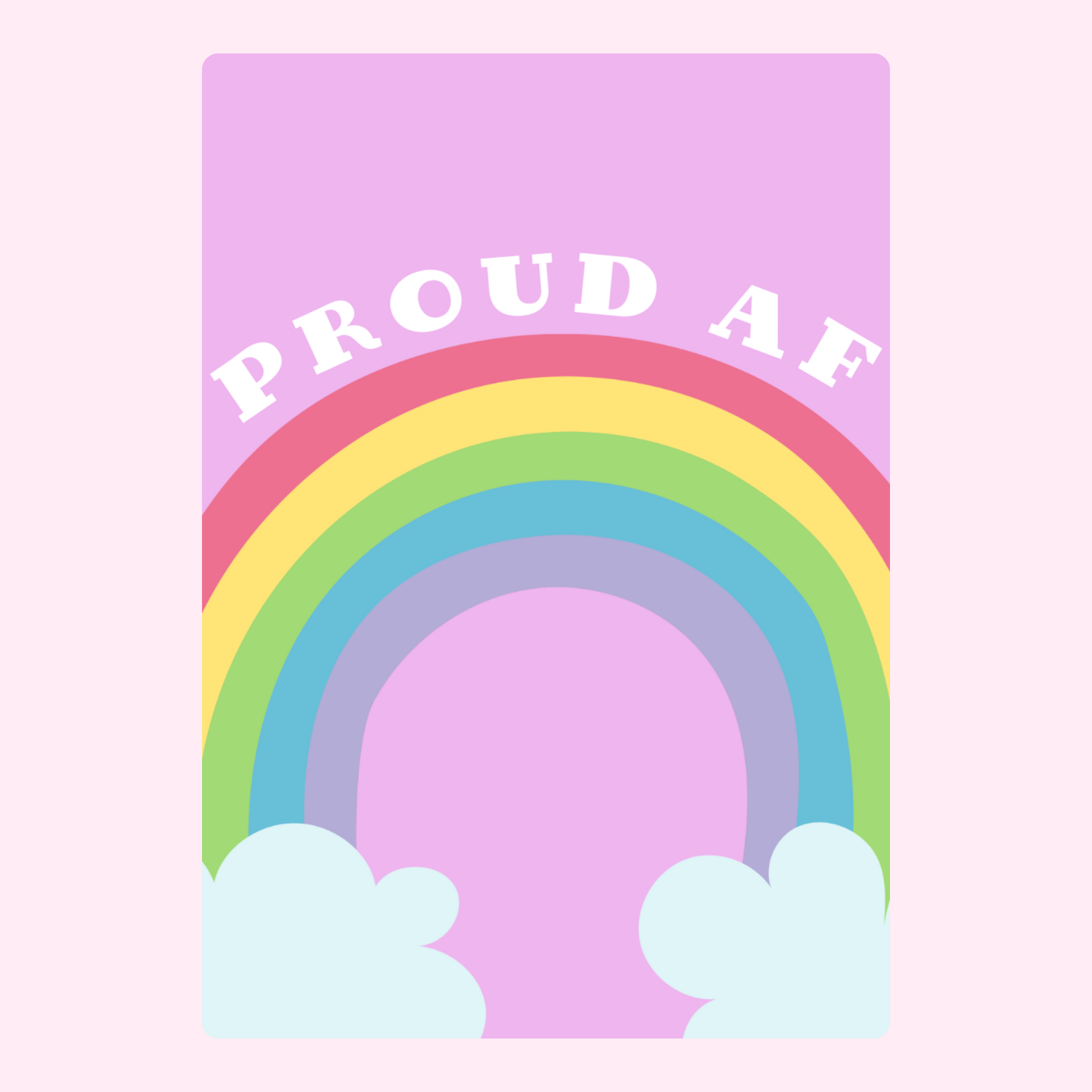 Website - Proud AF rainbow graphic