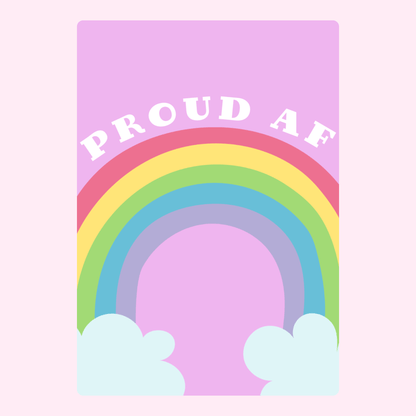 Website - Proud AF rainbow graphic