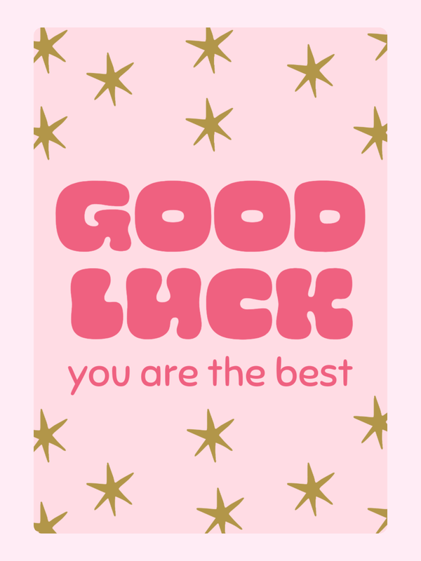 Good luck card from website, July 10, 2024