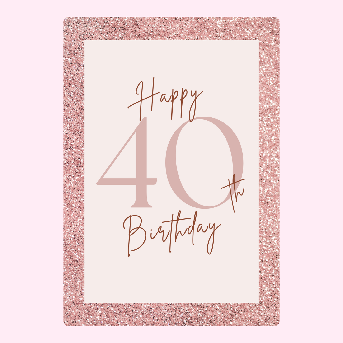 Website - Happy 40th Birthday card