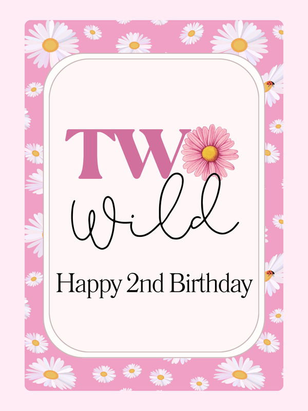 Happy 2nd Birthday Cake Card