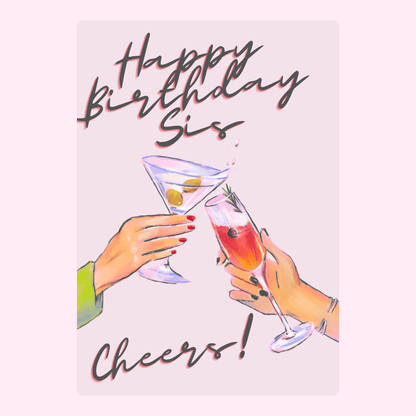 Website birthday card for sister, cheers!