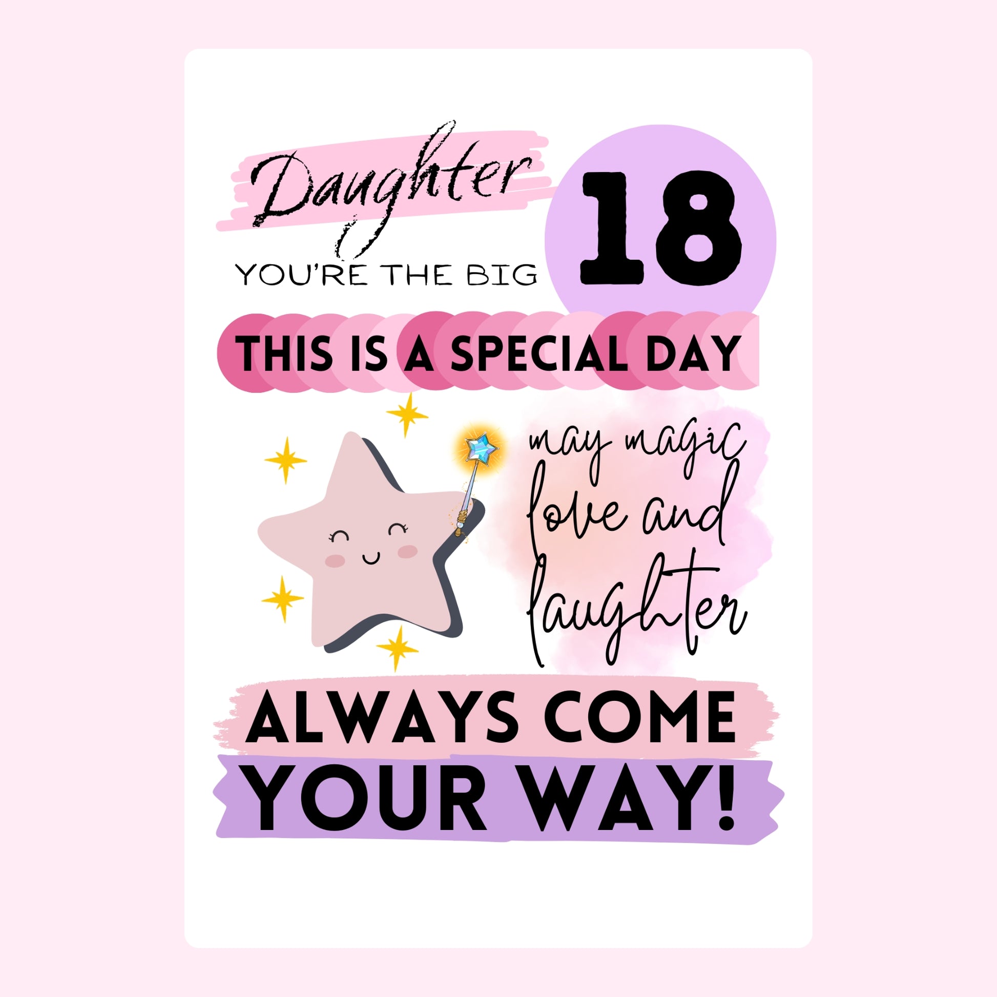 Daughter's 18th Birthday Card - Special Day Wishes