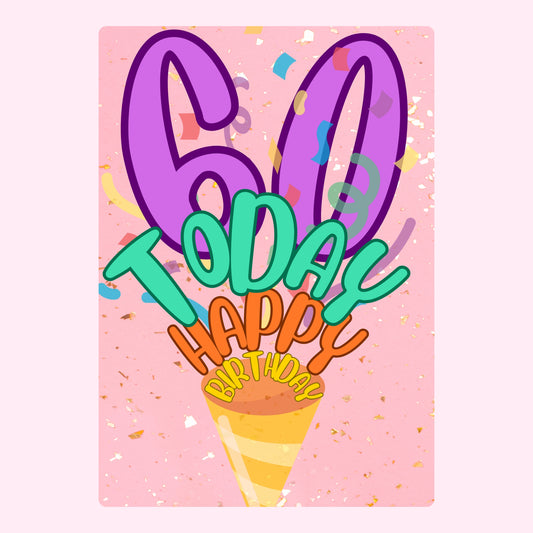 Happy 60th Birthday card, Website 2024-08-22