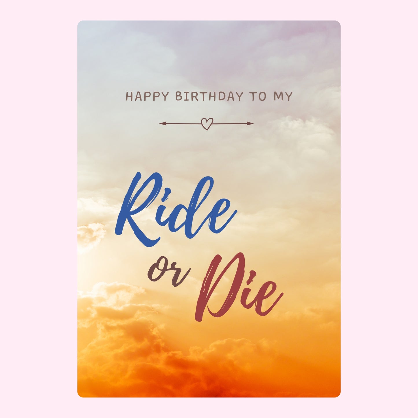 Website - Ride or Die Birthday Card