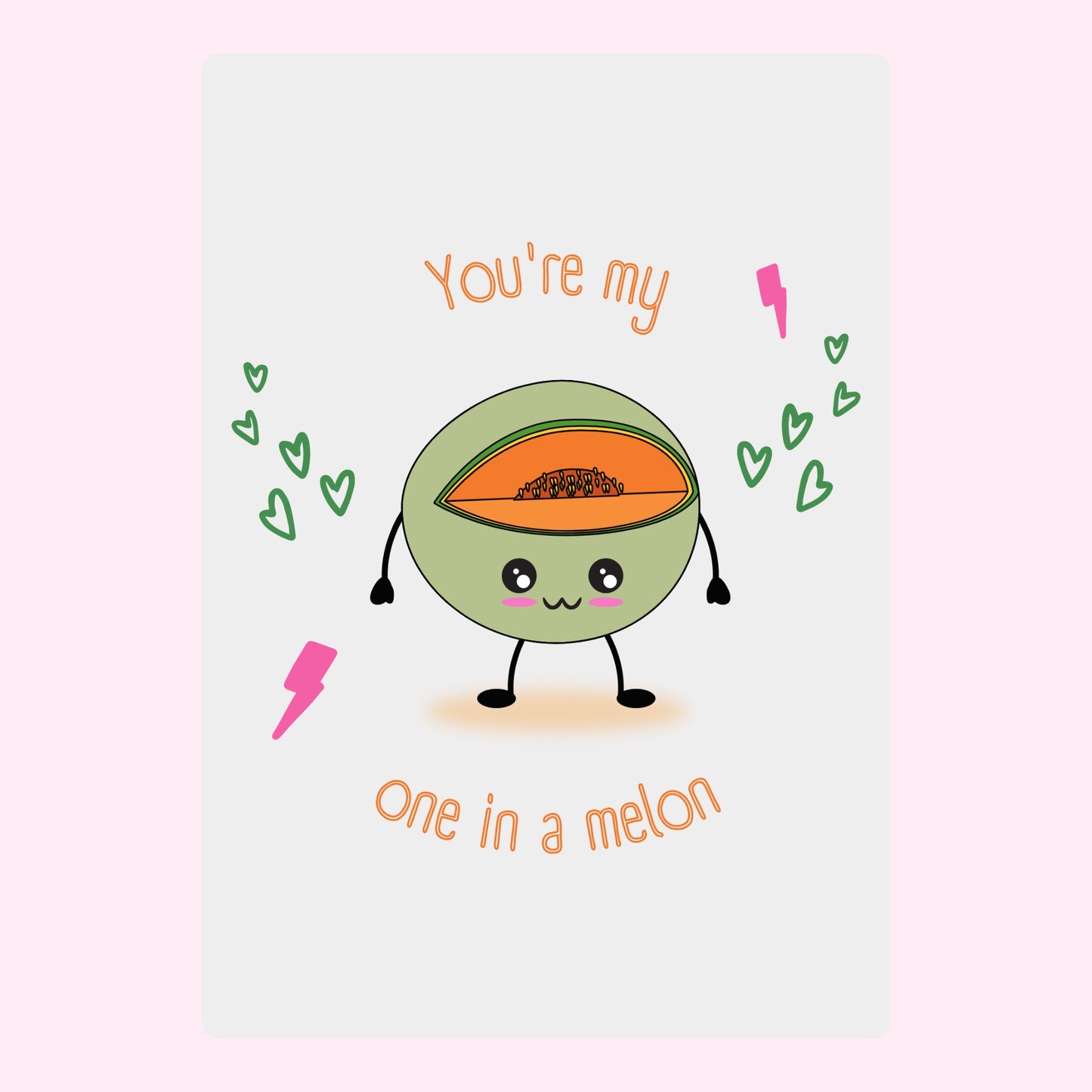 Cute one in a melon papaya illustration, August 29, 2024.