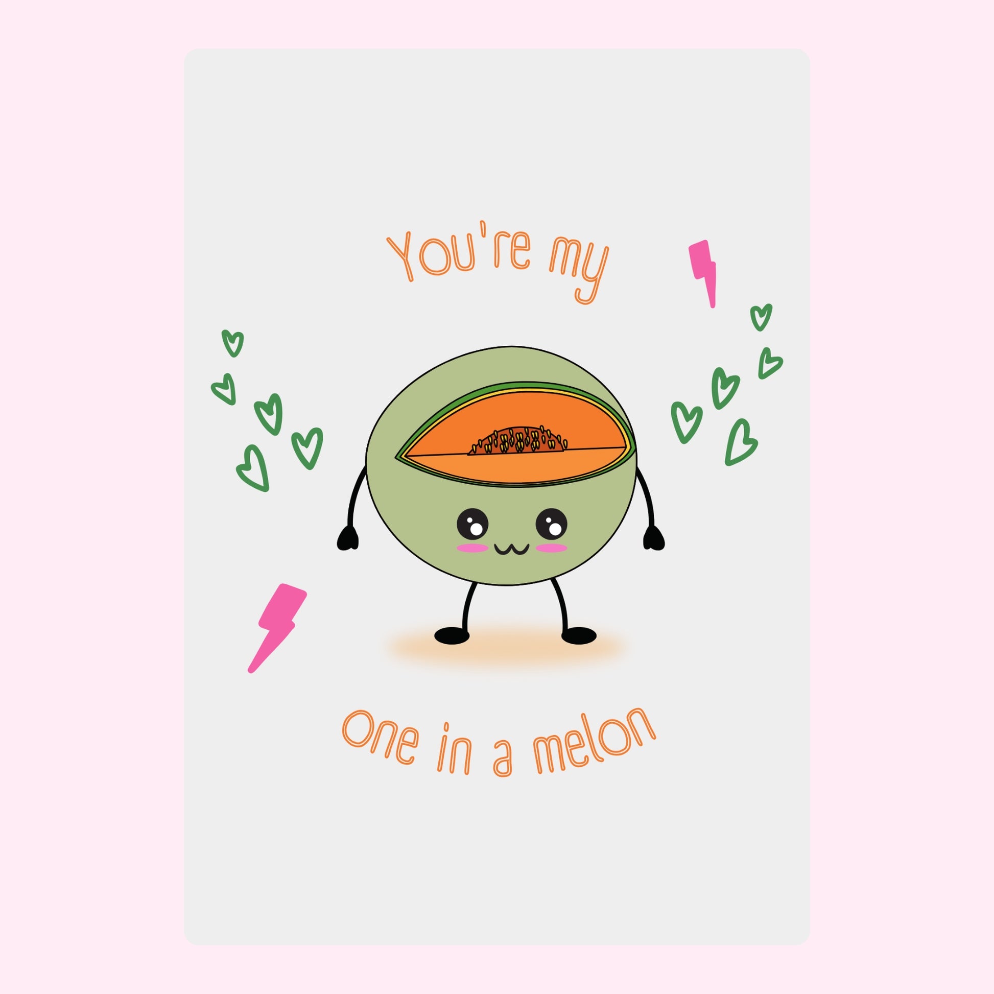 Cute one in a melon papaya illustration, August 29, 2024.