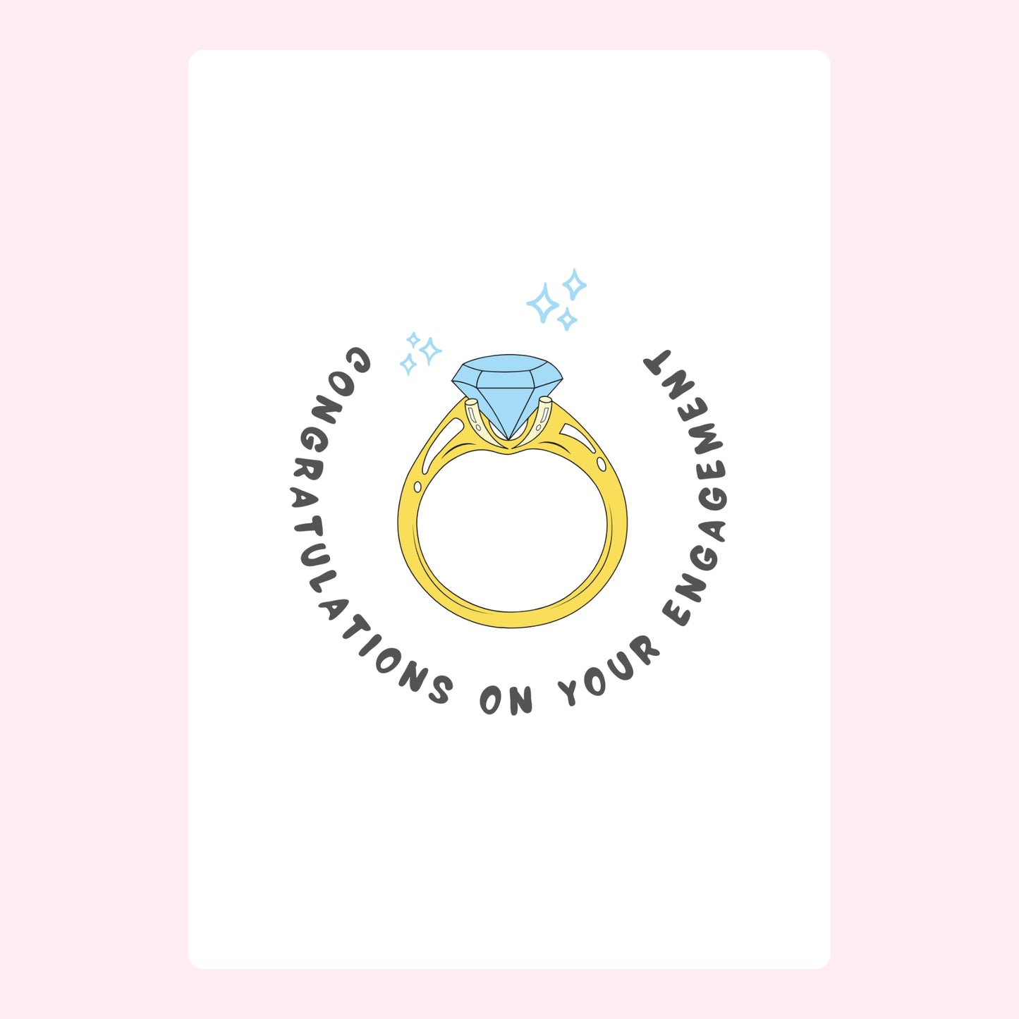 Engagement congratulations card from website