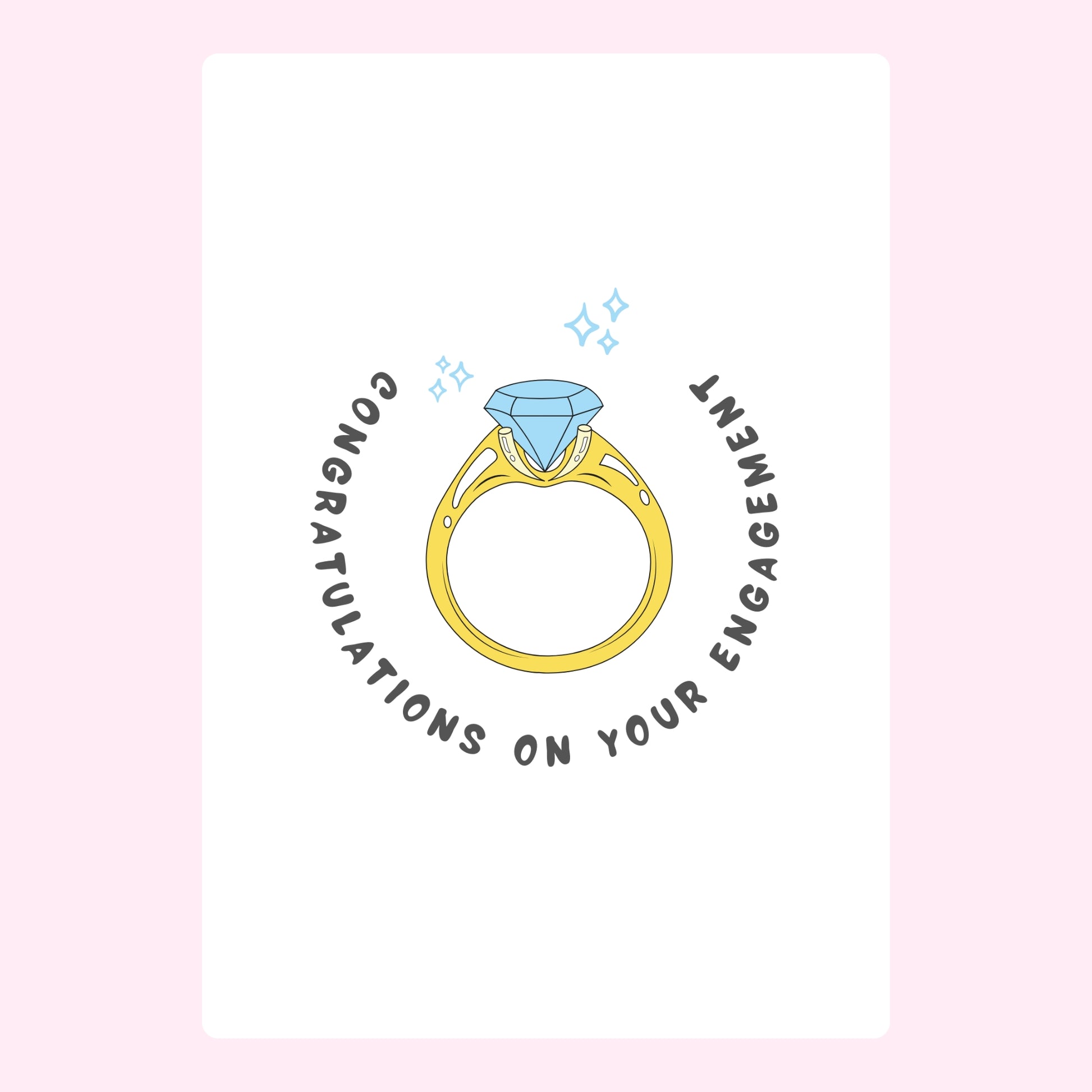 Engagement congratulations card from website