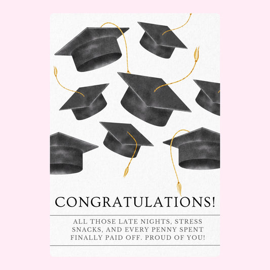Website graduation card with congratulations message