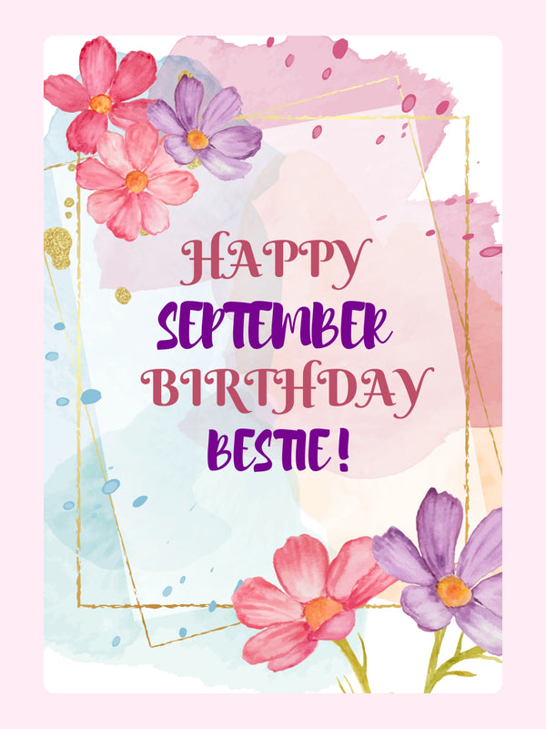 Bestie! Cake Card, for a friend