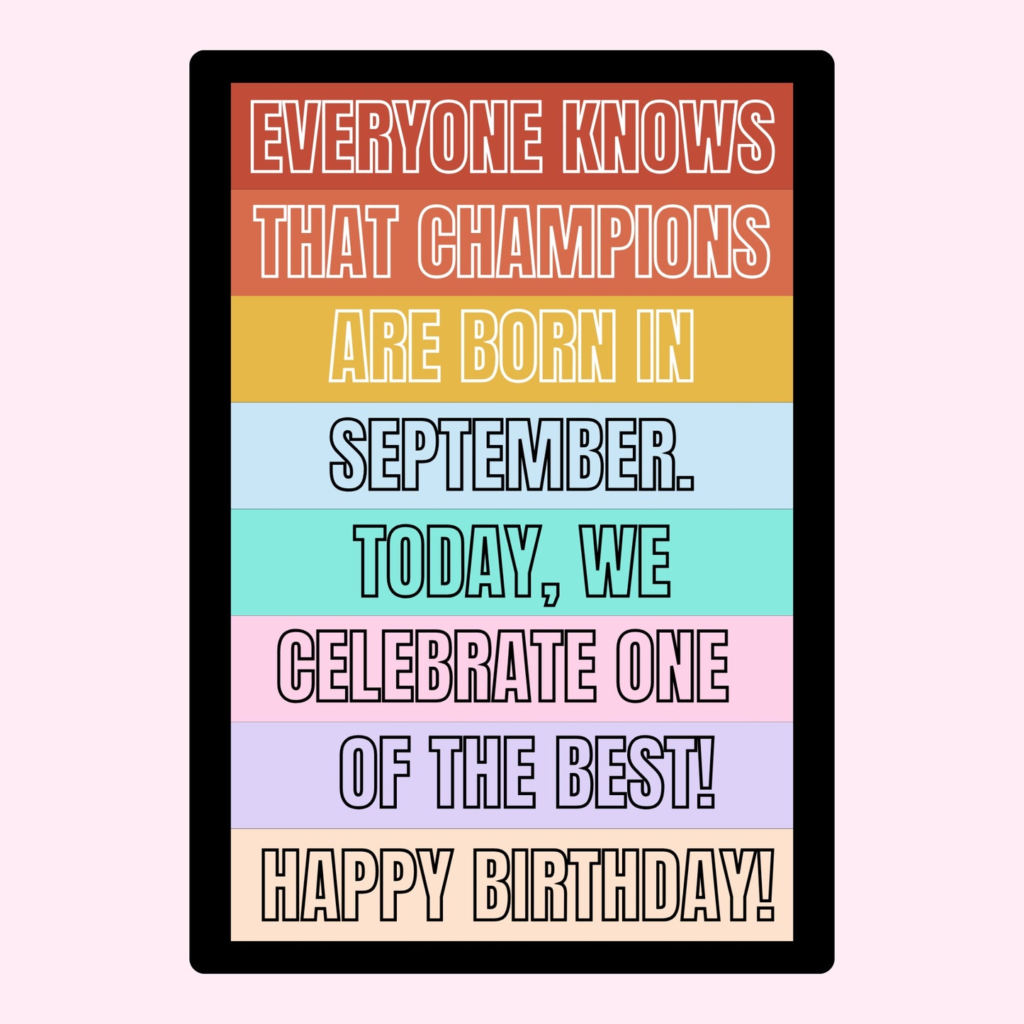 Happy Birthday to a September Champion!