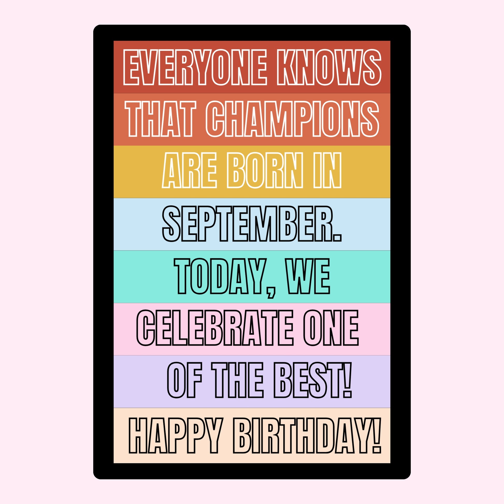 Happy Birthday to a September Champion!